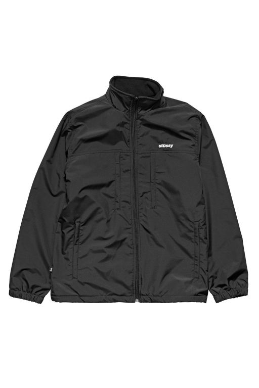 Stussy Mens Alpine Taslon Jackets Black - EQWDZ3904